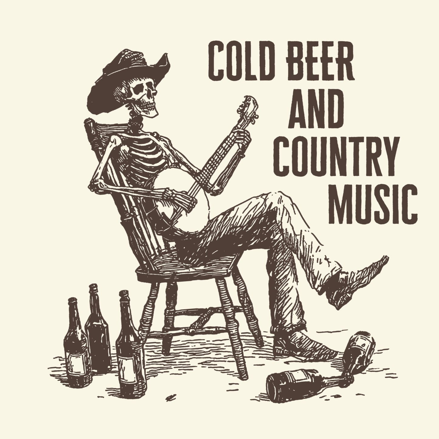 Cold Beer Tee Design Natural