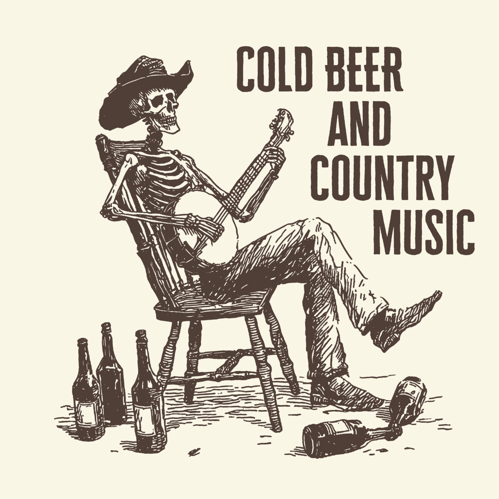 Cold Beer Tee Design Natural