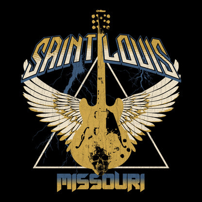 STL Wings Tee Design Black