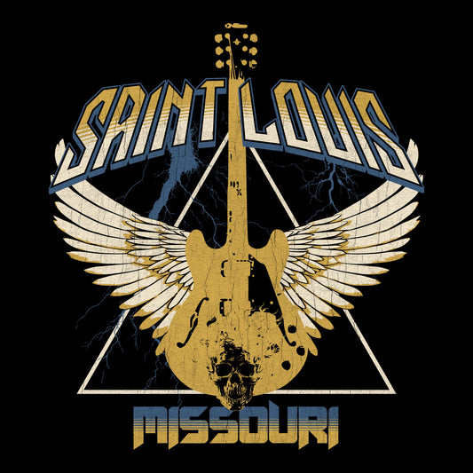 STL Wings Tee Design Black