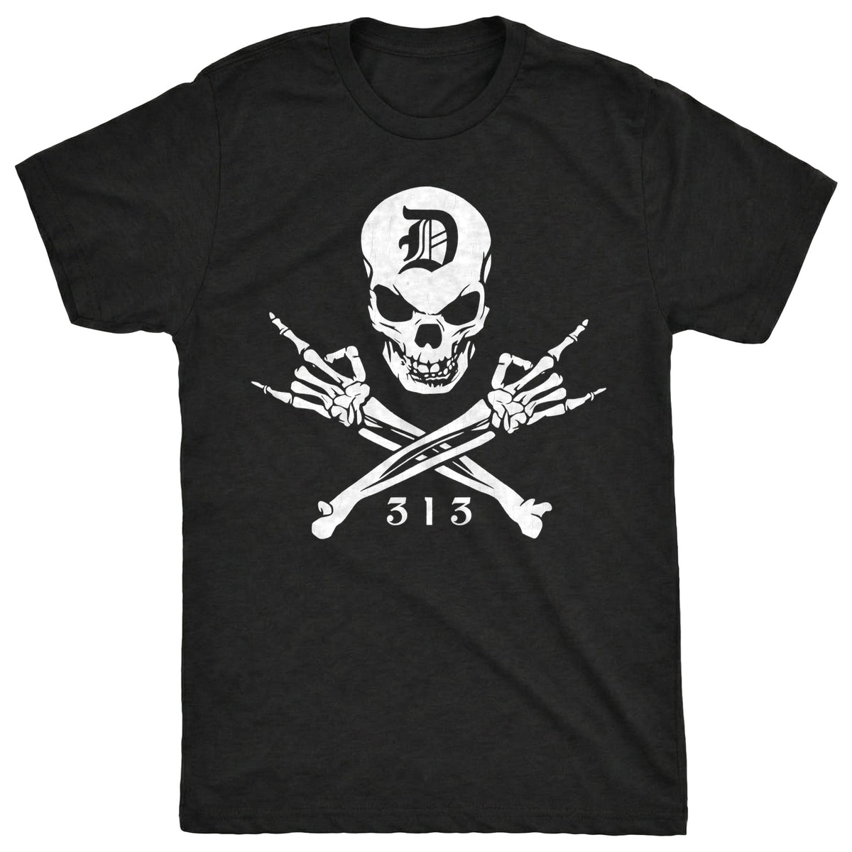 313 Cross Tee Black Mockup