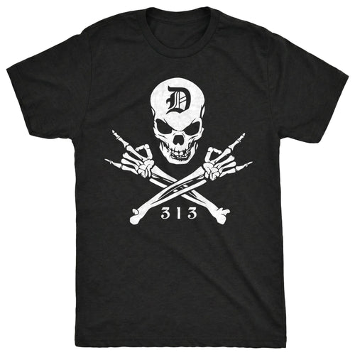313 Cross Tee Black Mockup
