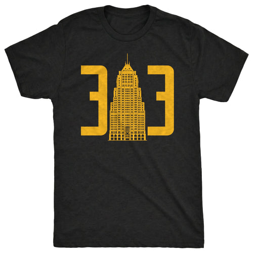 313 Fisher Tee Black Mockup