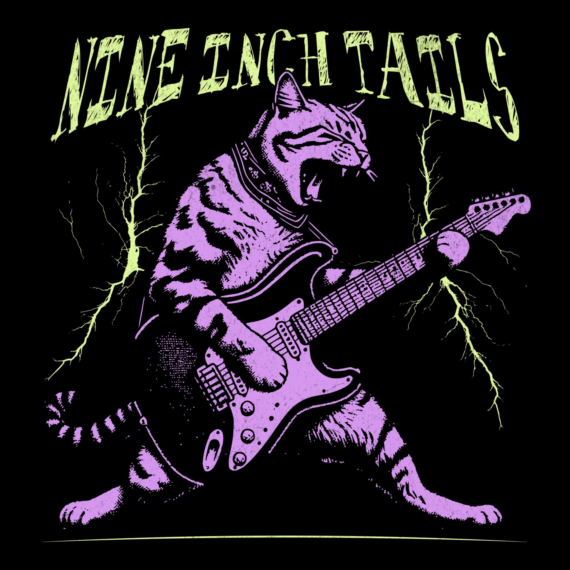 Nine Inch Tails Tee Design Black