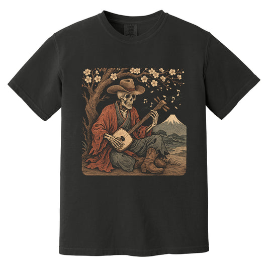 Sakura Hollow T-shirtSkeleton T-Shirt | Comfort Colors® 1717 Black
