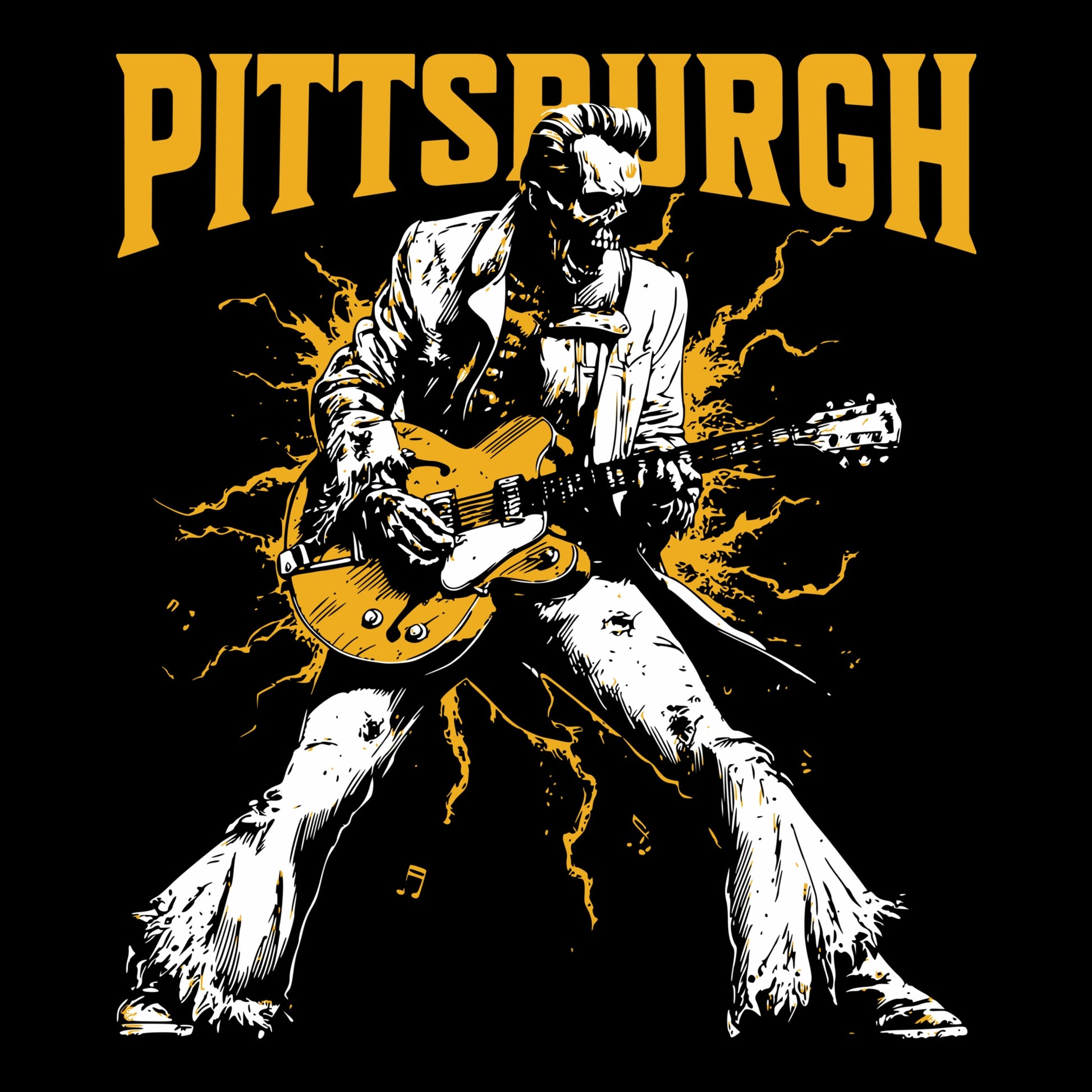 Pittsburgh Solo Tee Design Black