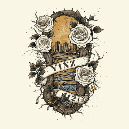 YINZ Heritage T-Shirt Design Natural