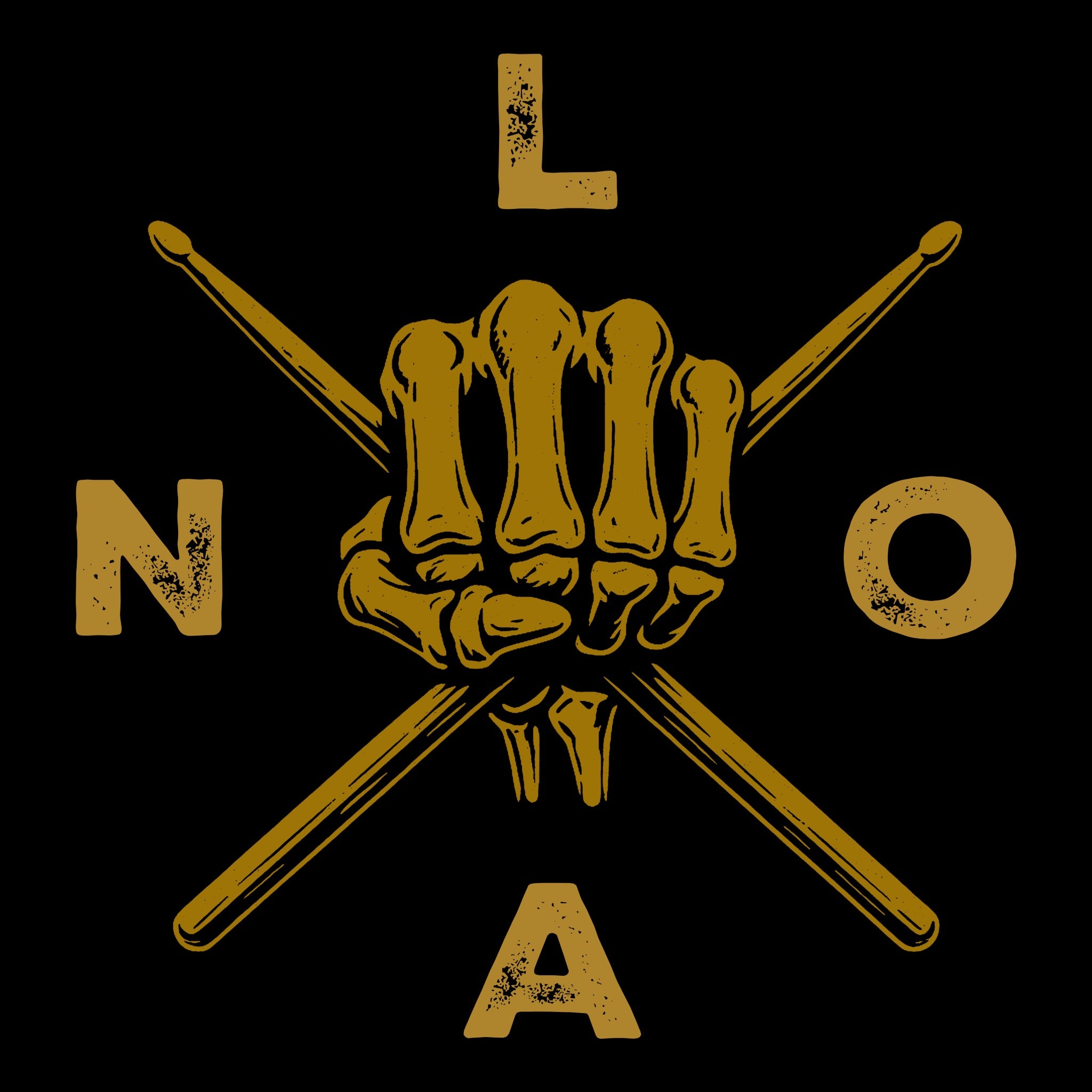 NOLA Sticks Tee Design Black