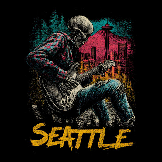Seattle Noir T-Shirt Design Black