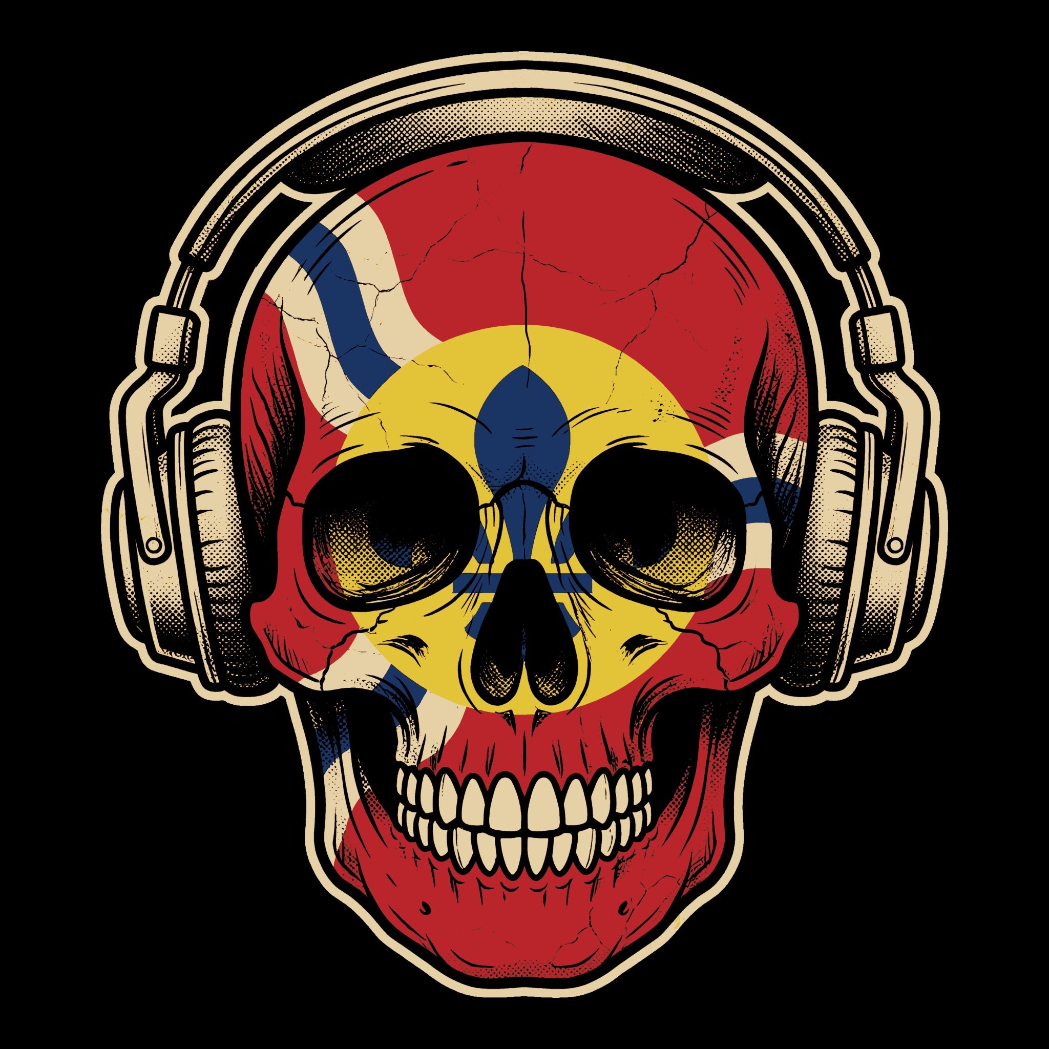 Stl Skull Tee Design Black