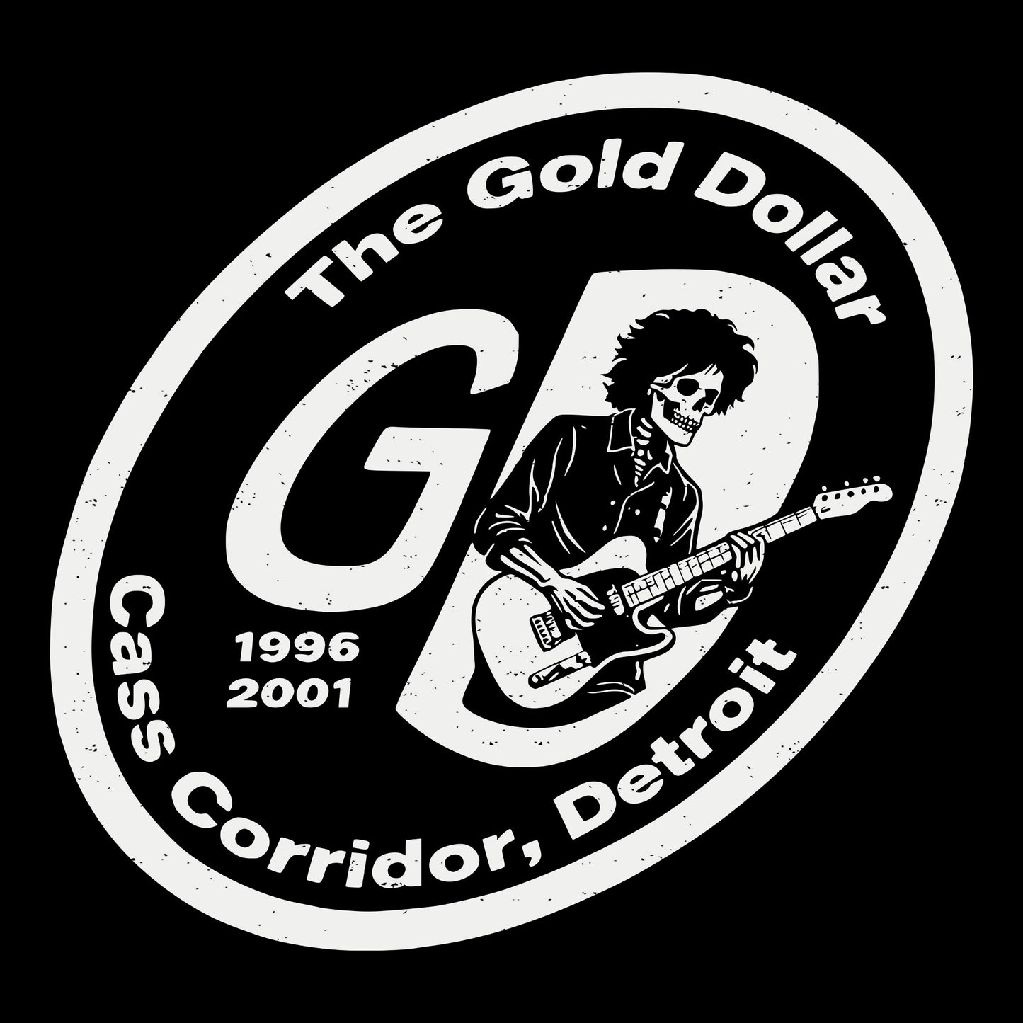 Gold Dollar Tee Design Black