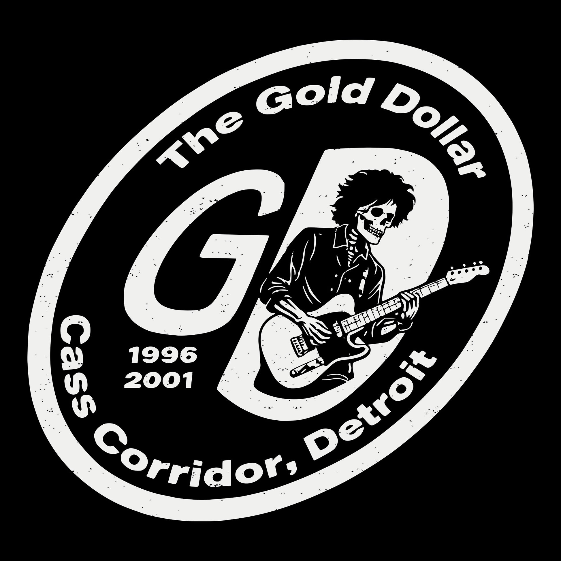 Gold Dollar Tee Design Black