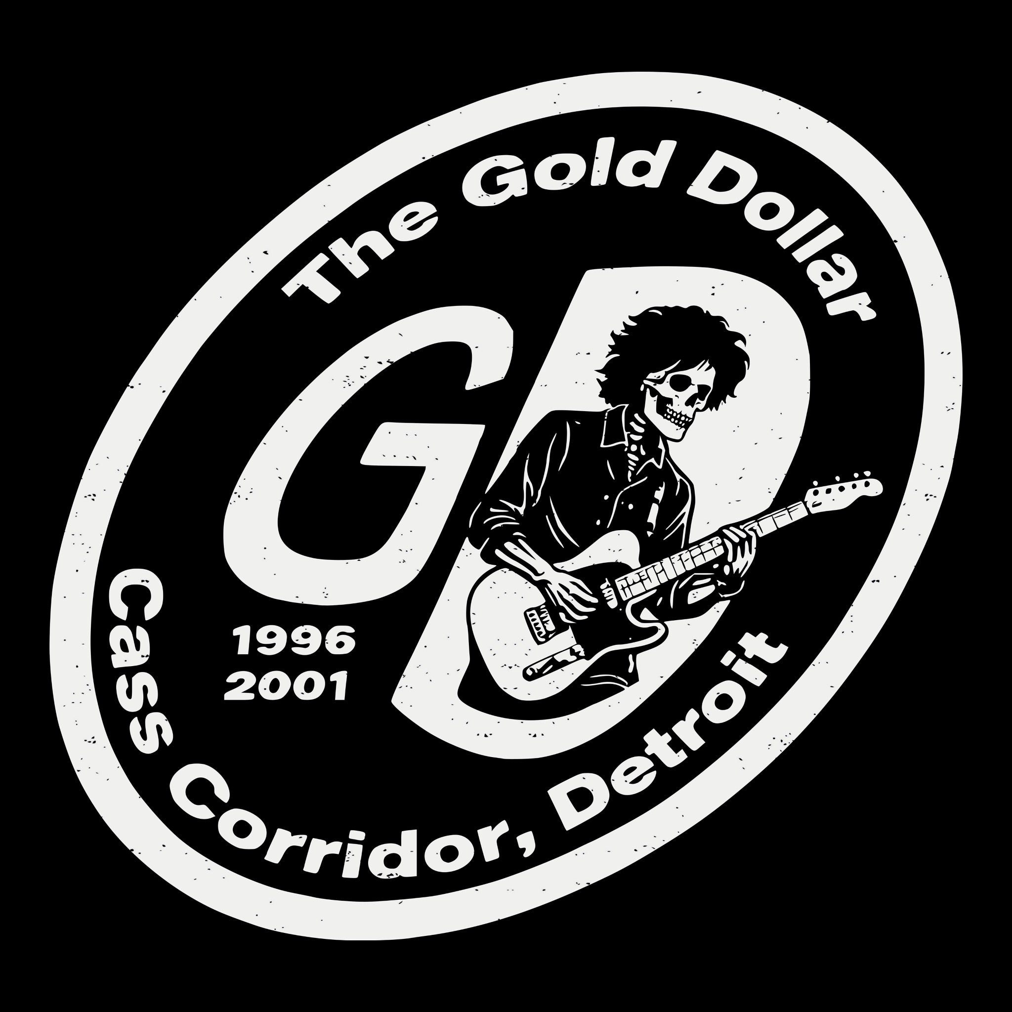 Gold Dollar Tee Design Black