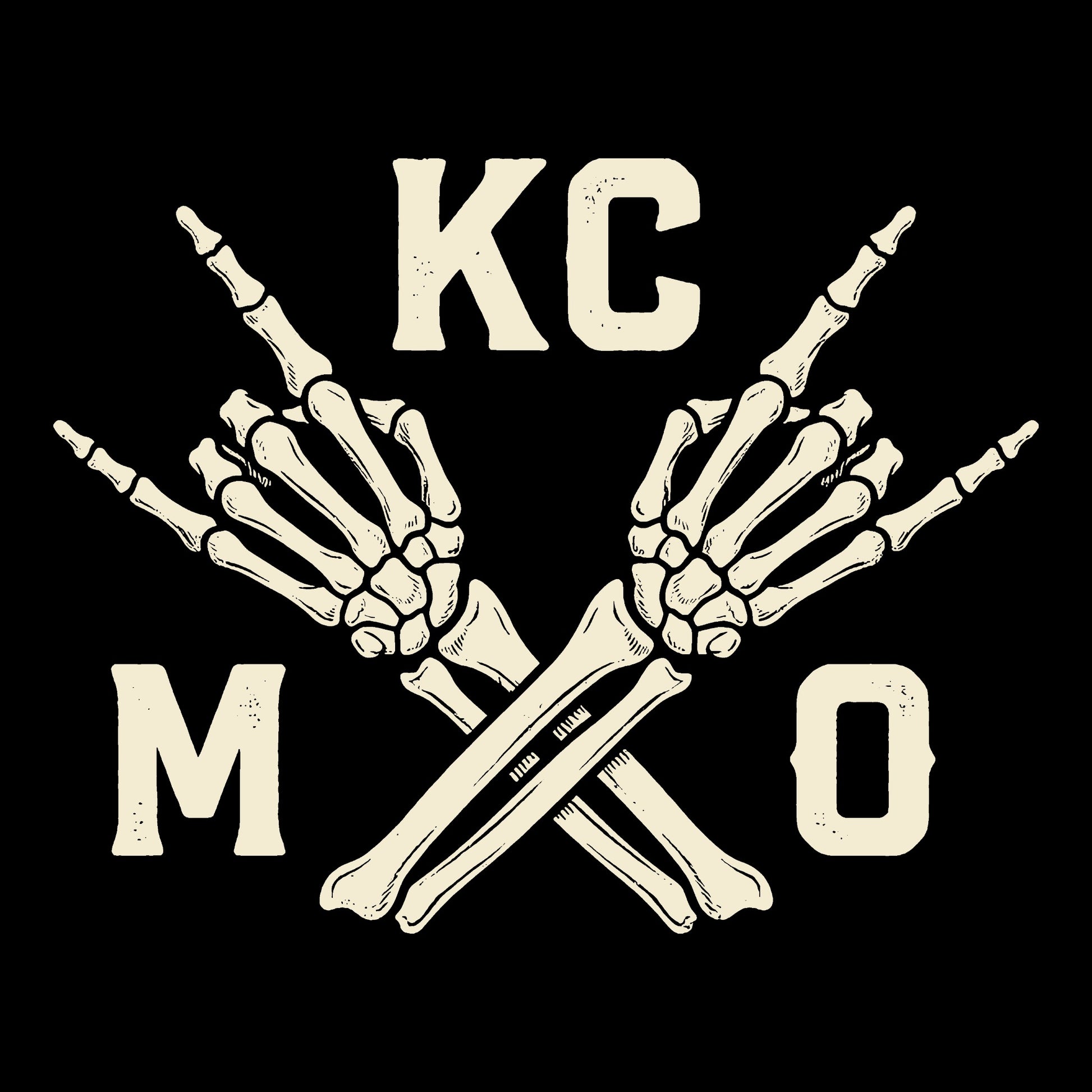 KCMO Rock Tee Design Black