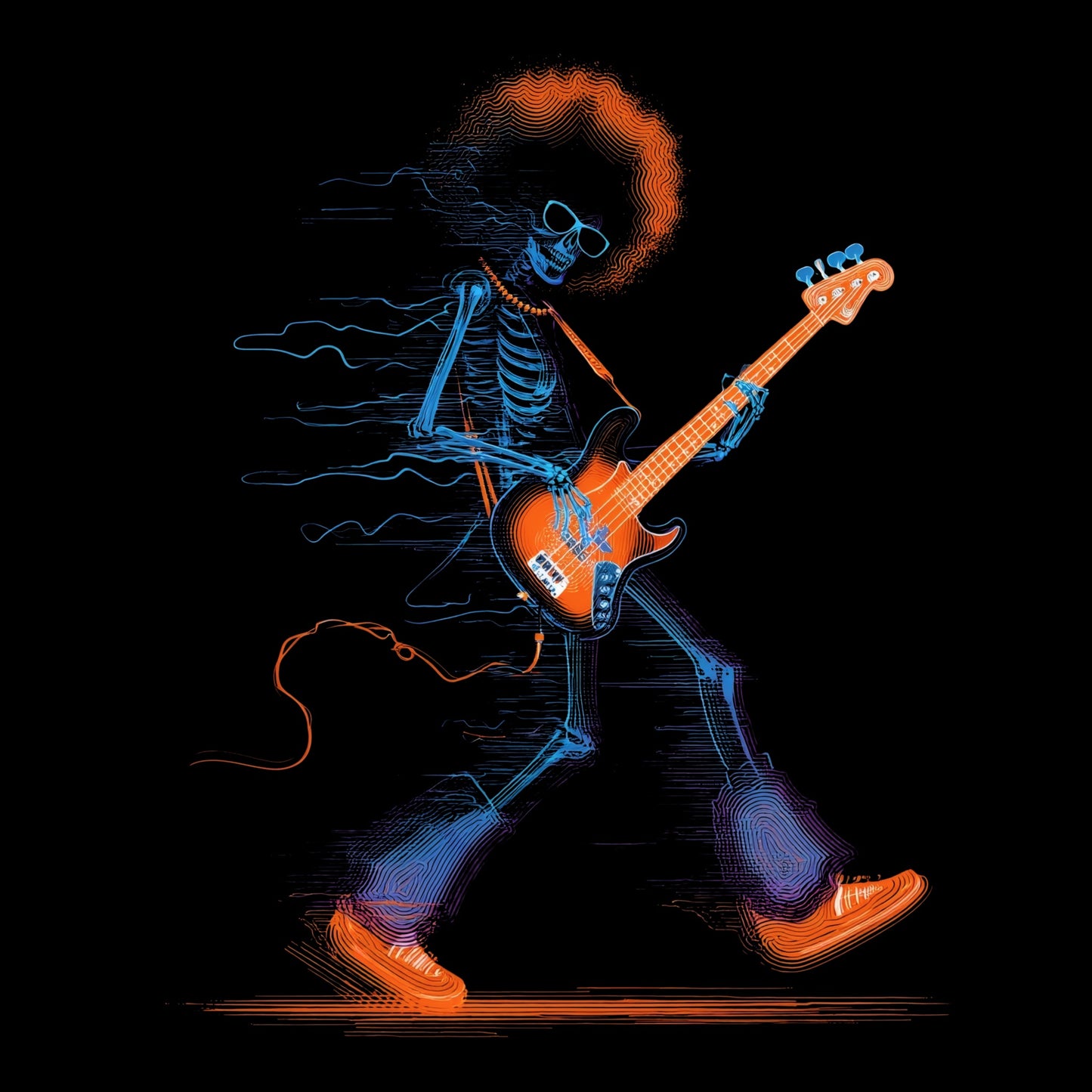 Funk Groove T-Shirt Design Black