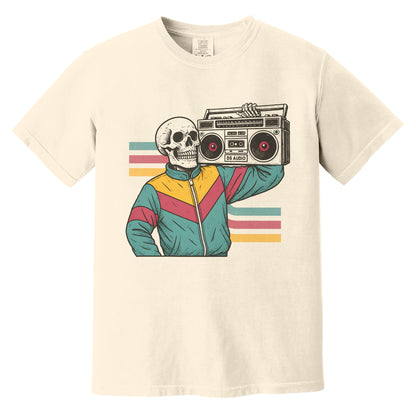Boombox Skeleton T-Shirt | Comfort Colors® 1717 Ivory