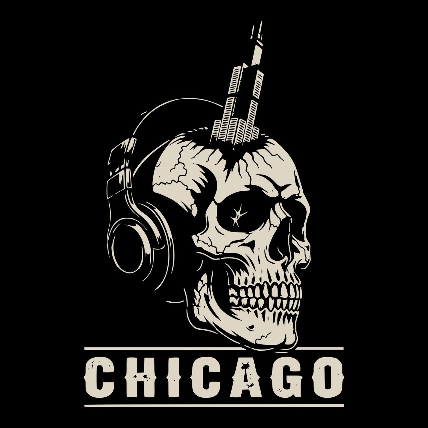 Willis Tower Tee Design Black