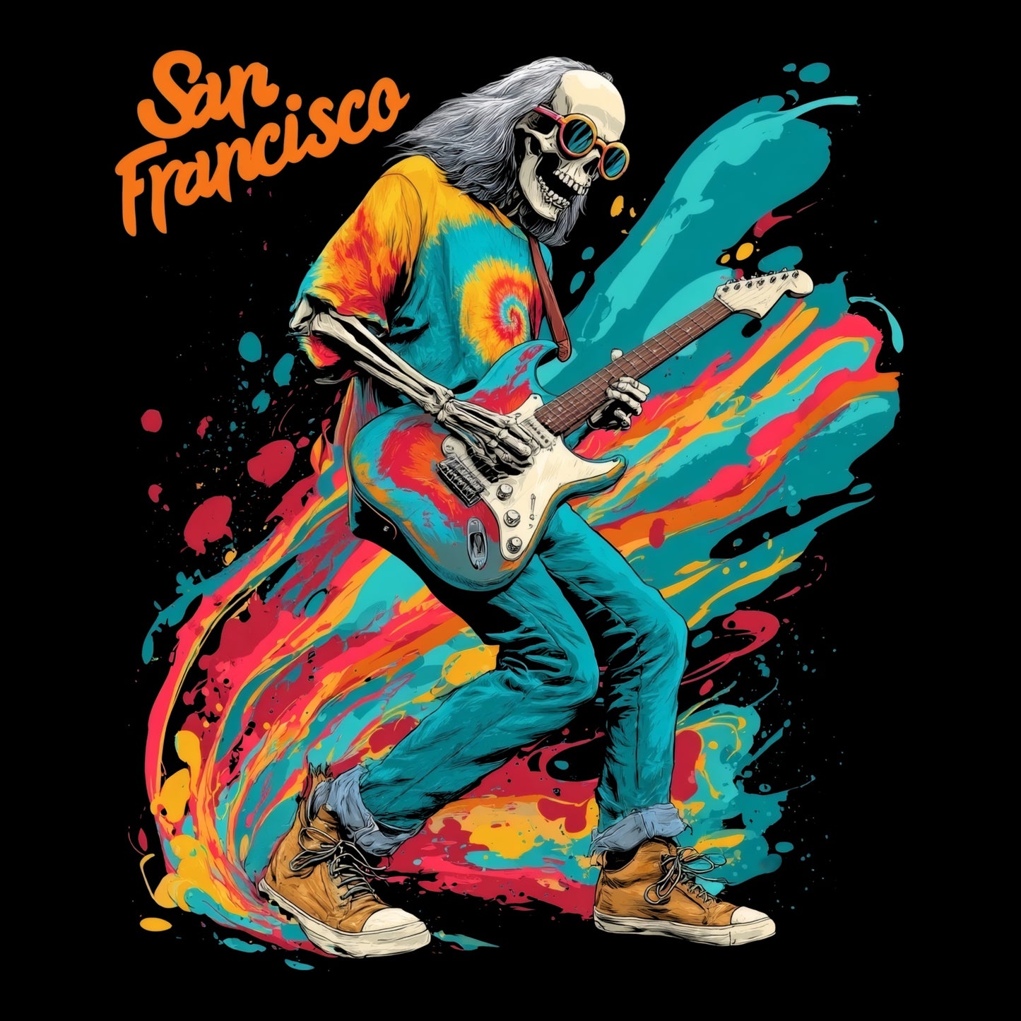 S.F. Prog Rock T-Shirt Design Black