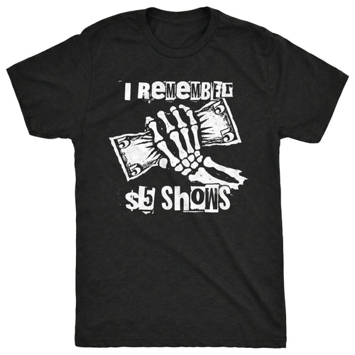 $5 Shows Tee Black Mockup
