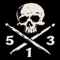 513 Skull Tee Black Design