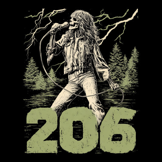 206 Rocker Tee Design Black