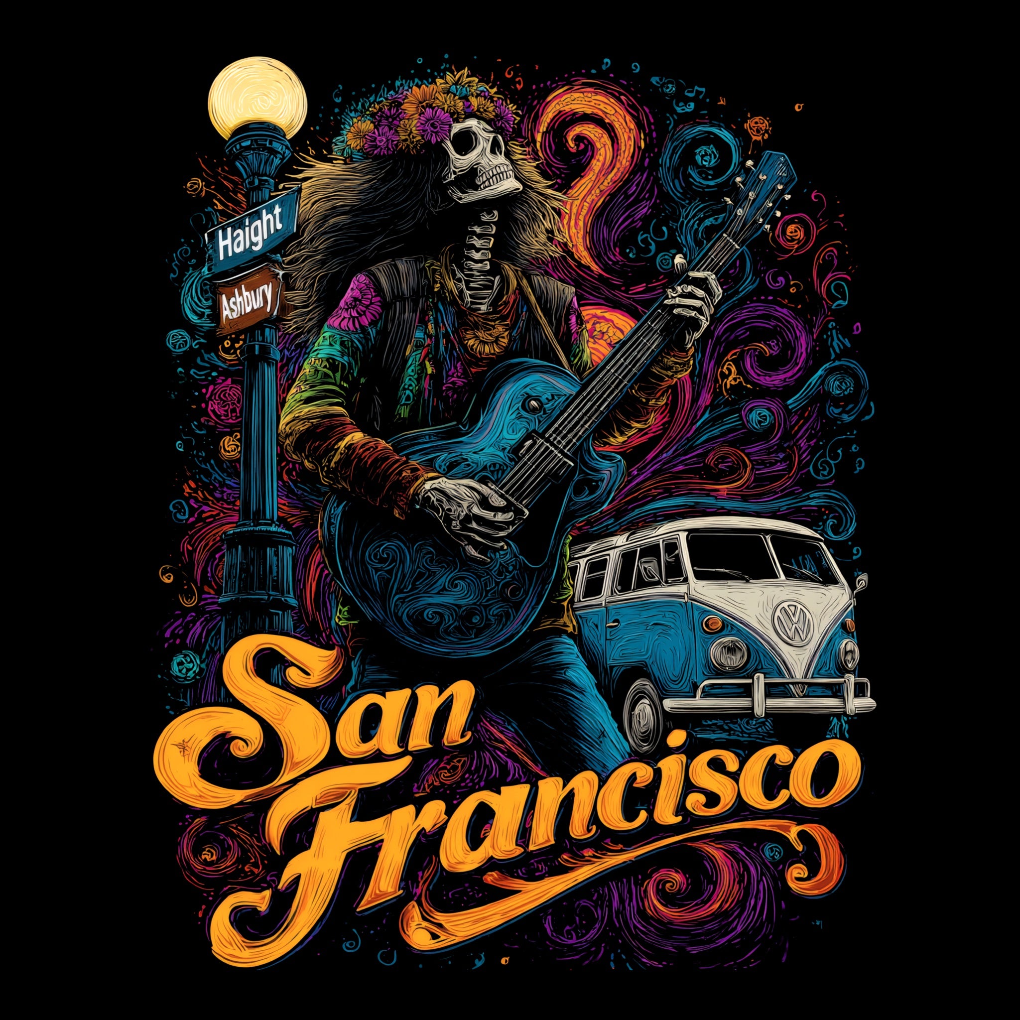 S.F. Haight T-Shirt Design Black