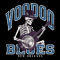 Voodoo Blues Tee Design Black