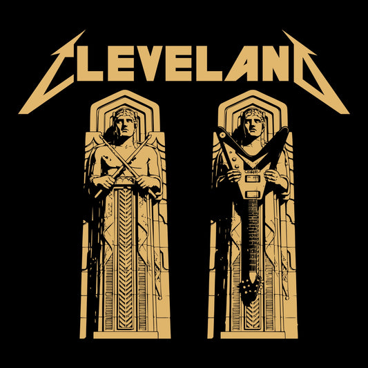 Cleveland Metal Tee Design Black