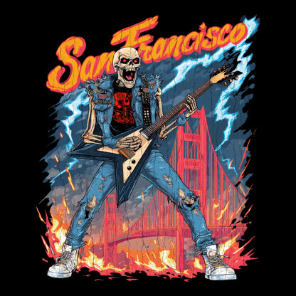 S.F. Metal T-Shirt Design Black