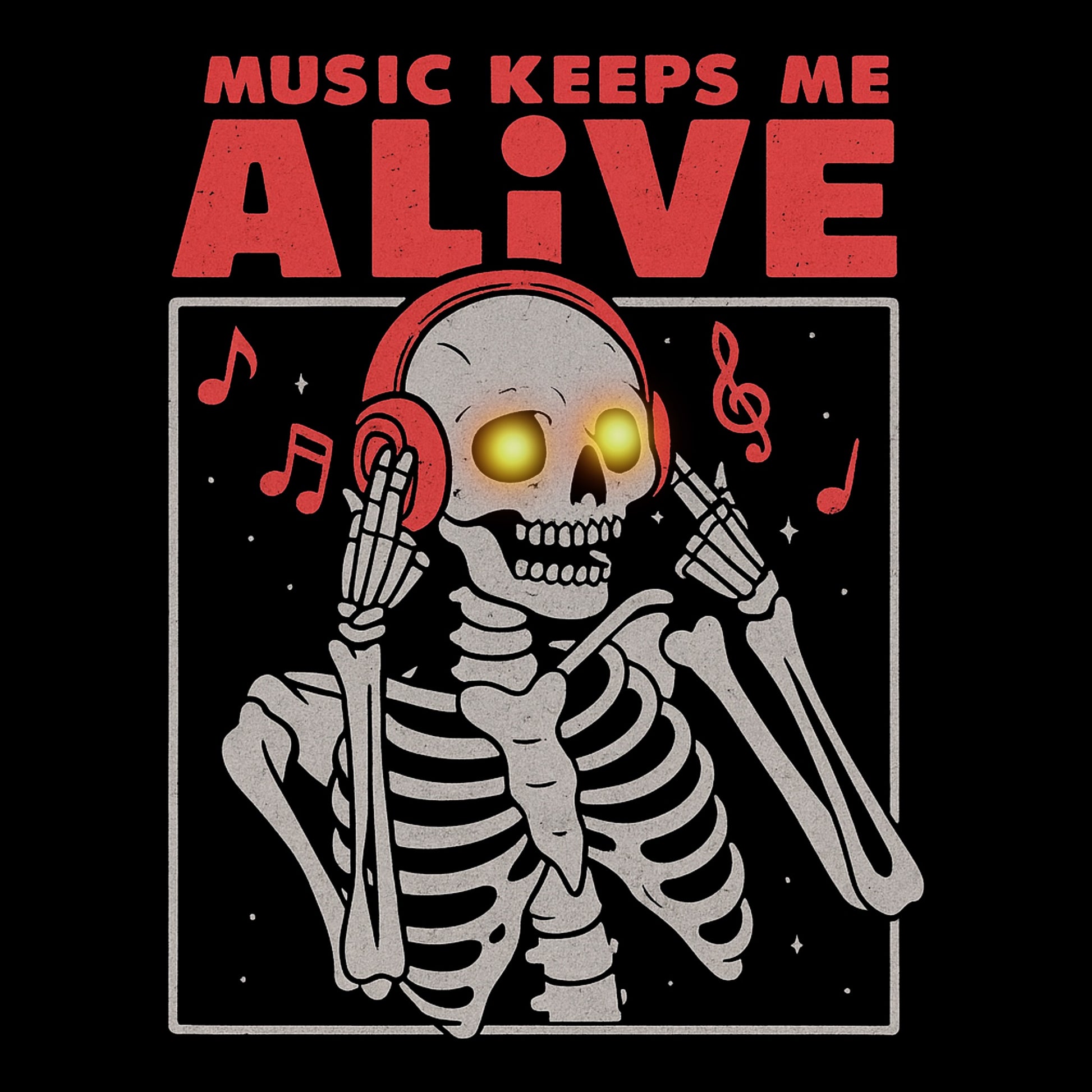 Keeps Me Alive Tee Design Black