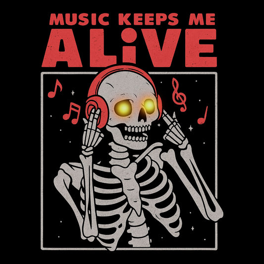Keeps Me Alive Tee Design Black