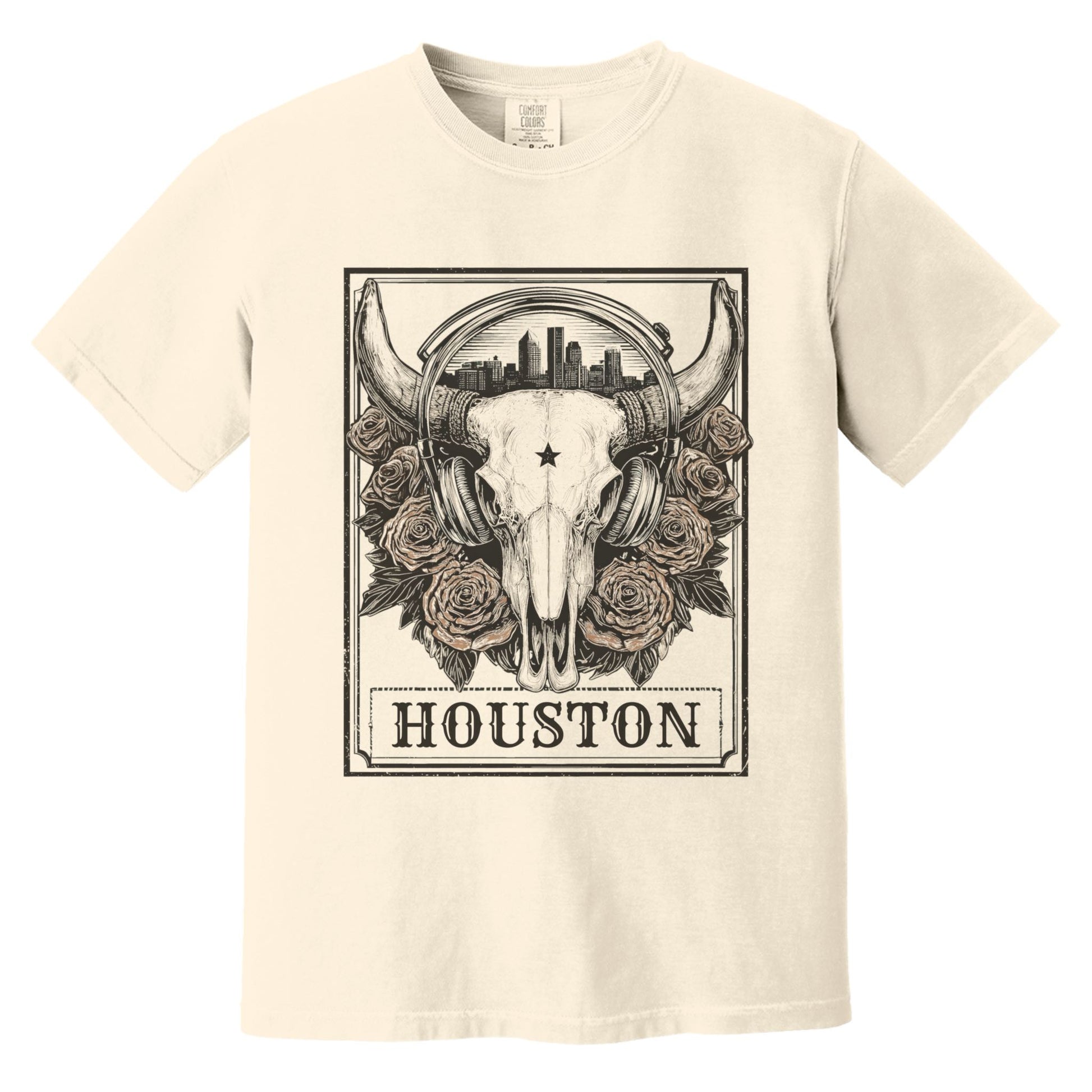 Htown Longhorn T-Shirt | Comfort Colors® 1717 Ivory