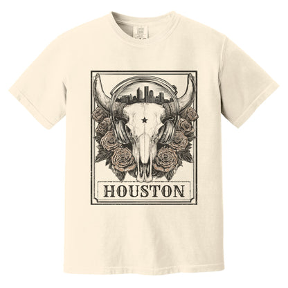Htown Longhorn T-Shirt | Comfort Colors® 1717 Ivory