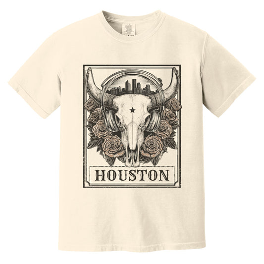 Htown Longhorn T-Shirt | Comfort Colors® 1717 Ivory
