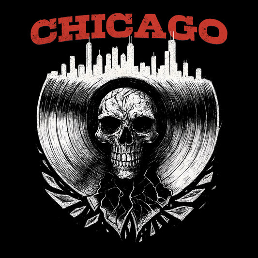 Chicago Vinyl T-shirt Design Black