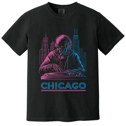 Chicago DJ T-Shirt | Comfort Colors® 1717 Black