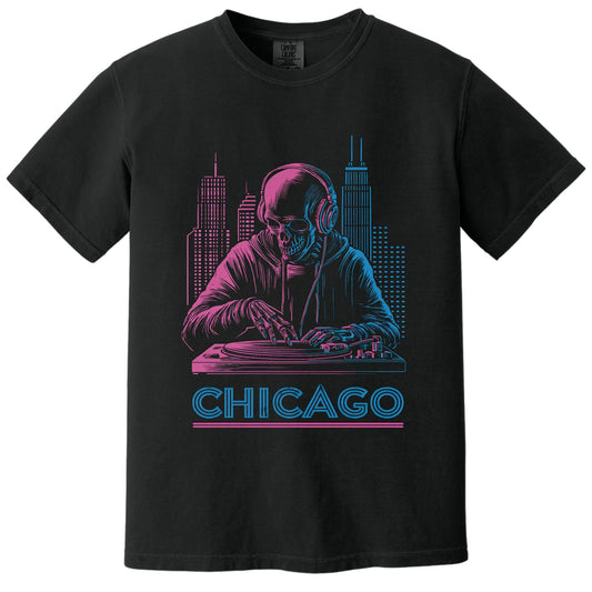 Chicago DJ T-Shirt | Comfort Colors® 1717 Black