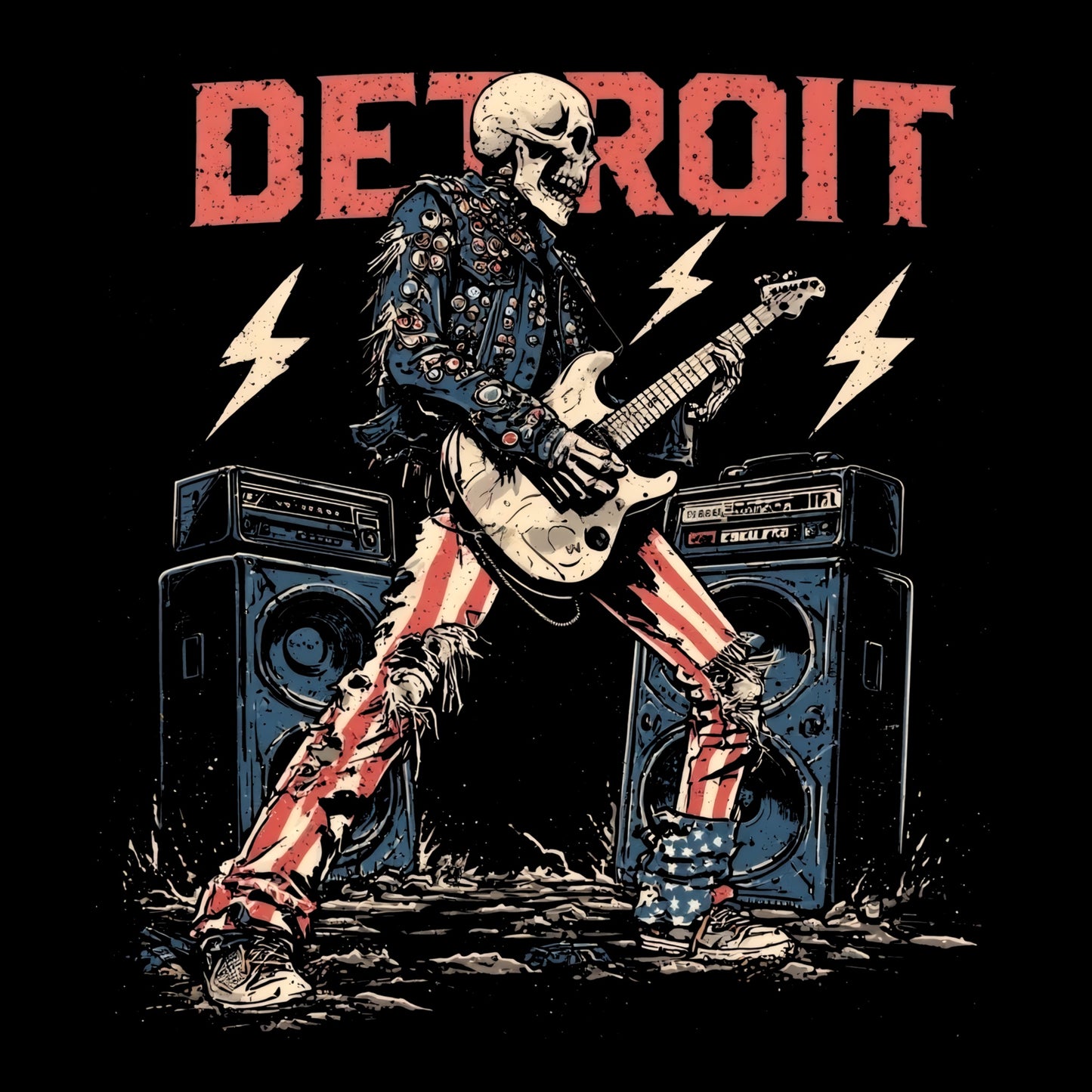 Detroit Hellraiser T-Shirt Design Black