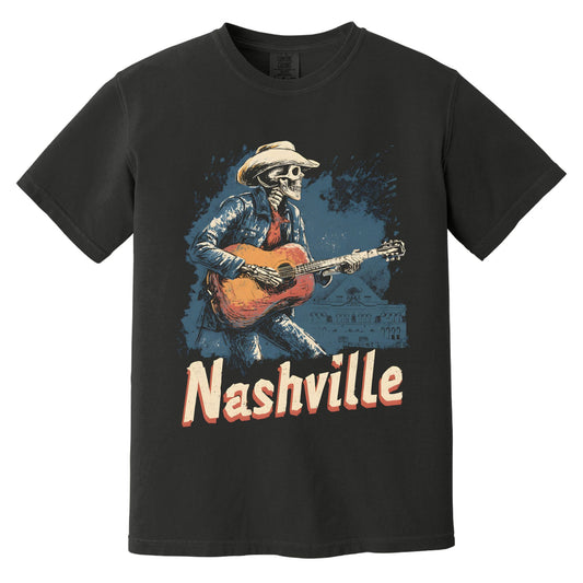 Nashville Cowboy Skeleton T-Shirt | Comfort Colors® 1717 Black