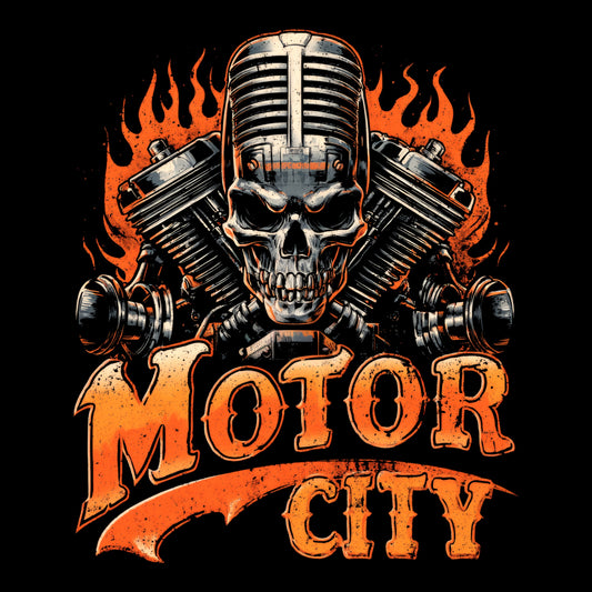 Motor City Mic T-Shirt Design Black