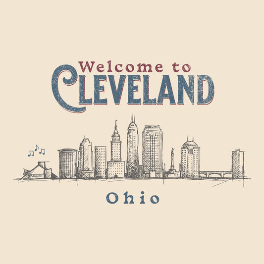 Cleveland Welcome Tee Design Natural