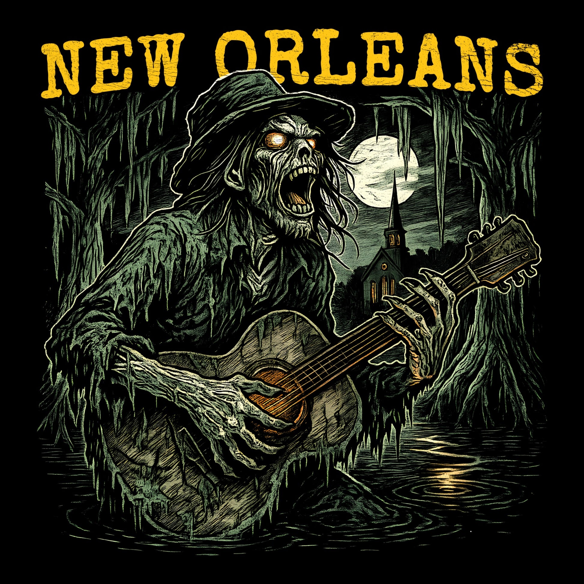 New Orleans Howler T-shirt Design Black