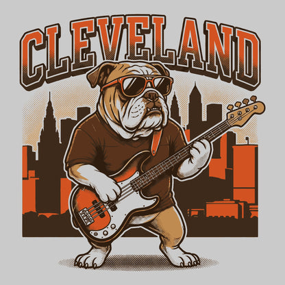 Cleveland Dog Tee Design Sport Grey