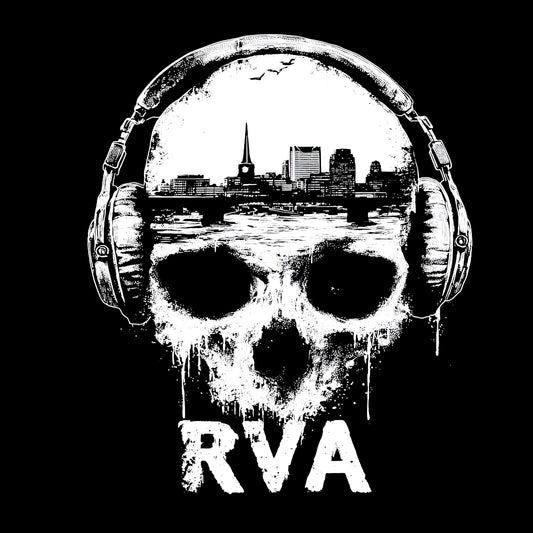 RVA Skull T-Shirt Design Black