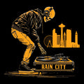 Rain City DJ Tee Design Black