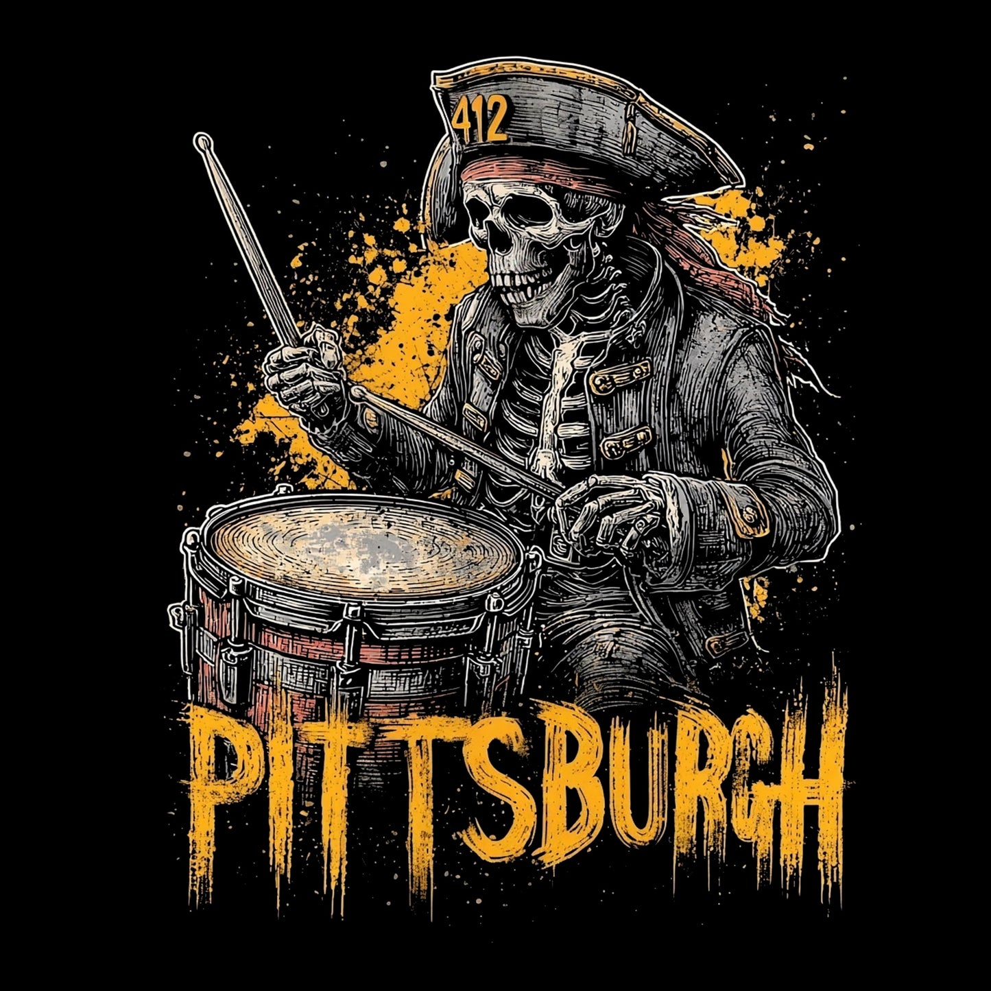 Pirate Tee Design Black