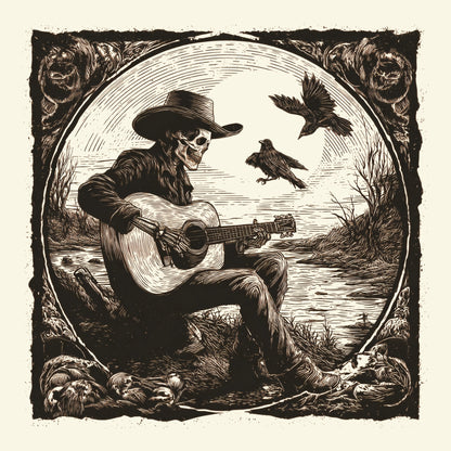 By The River T-Shirt Design Natural