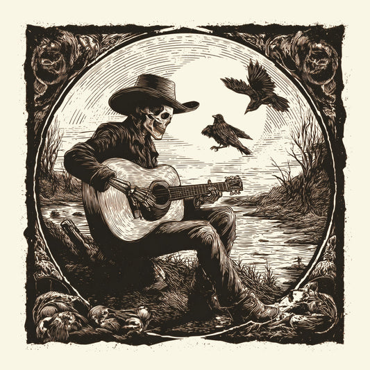 By The River T-Shirt Design Natural