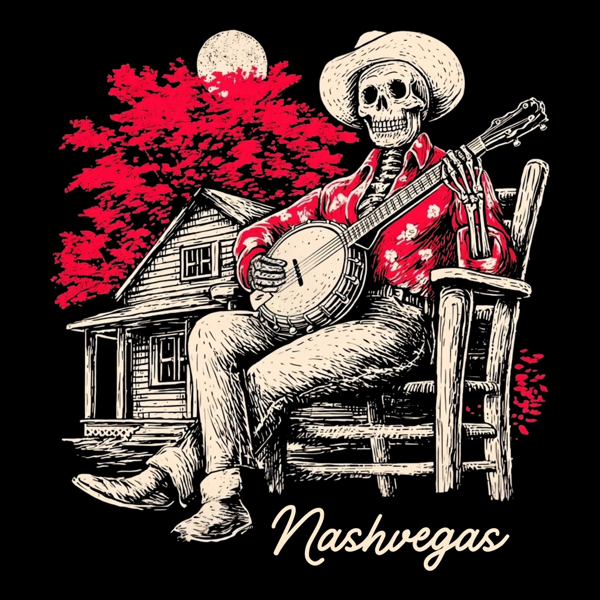 Nashvegas Tee Design Black