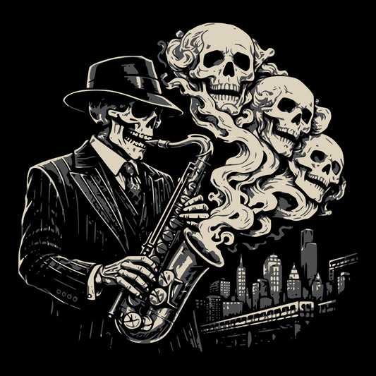 Chicago Jazz Tee Design Black